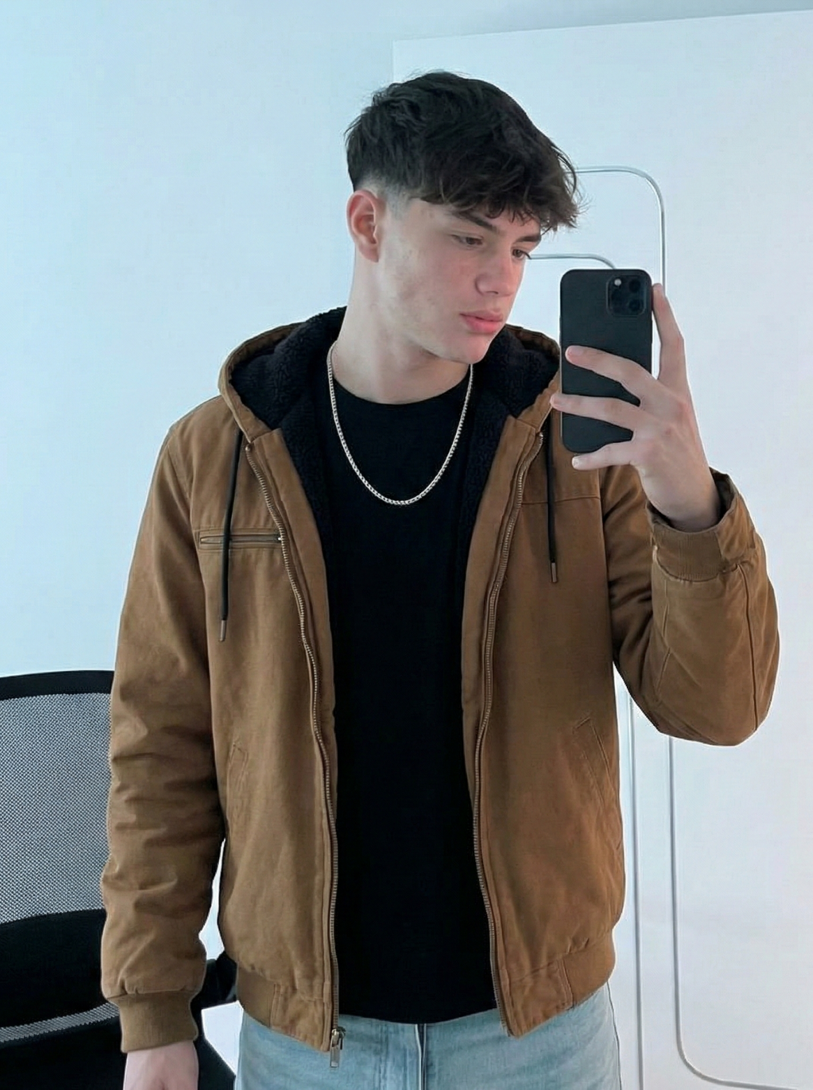 Polar astarlı gündelik erkek ceketi