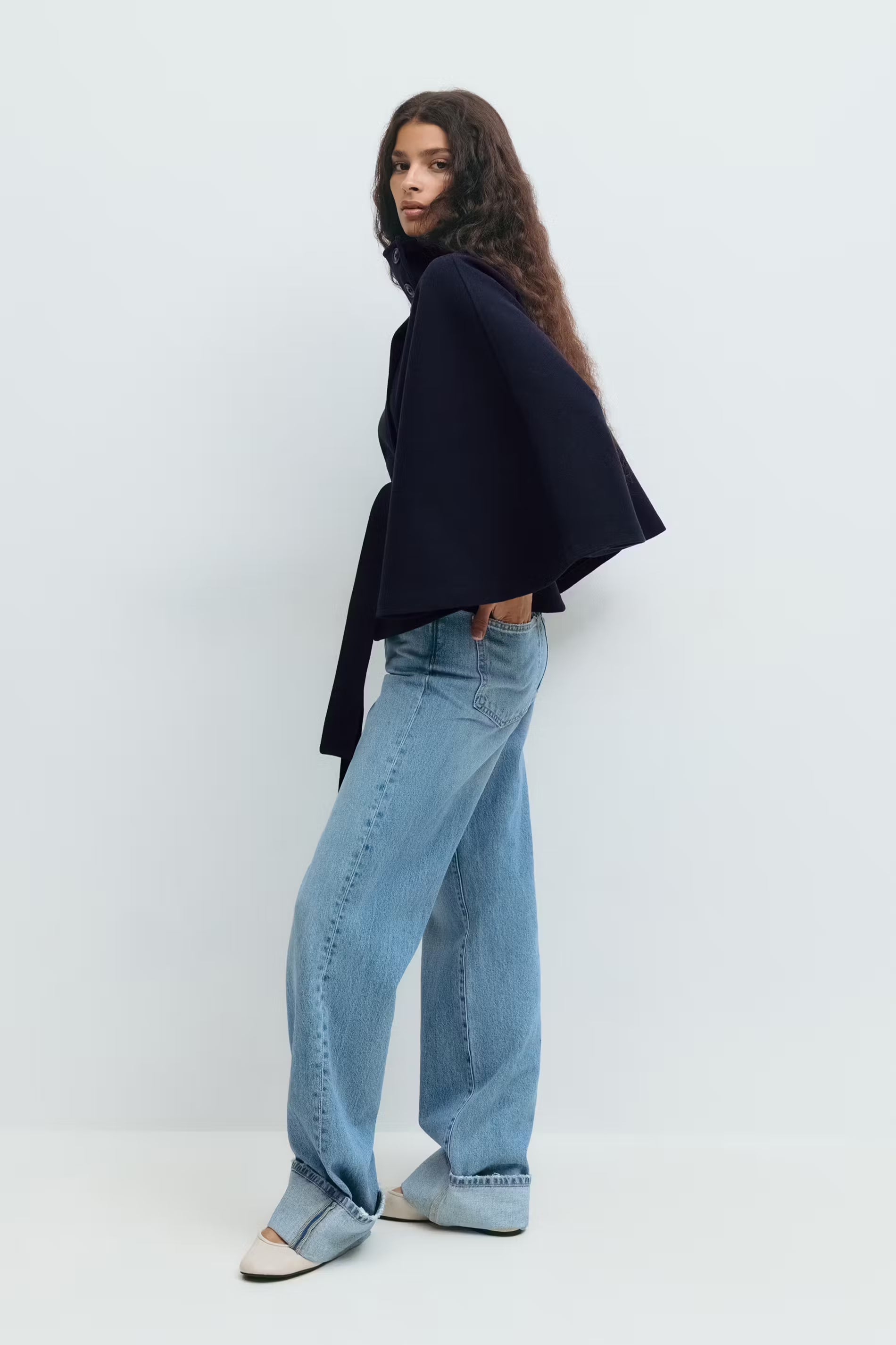 Belt Cape Ceket