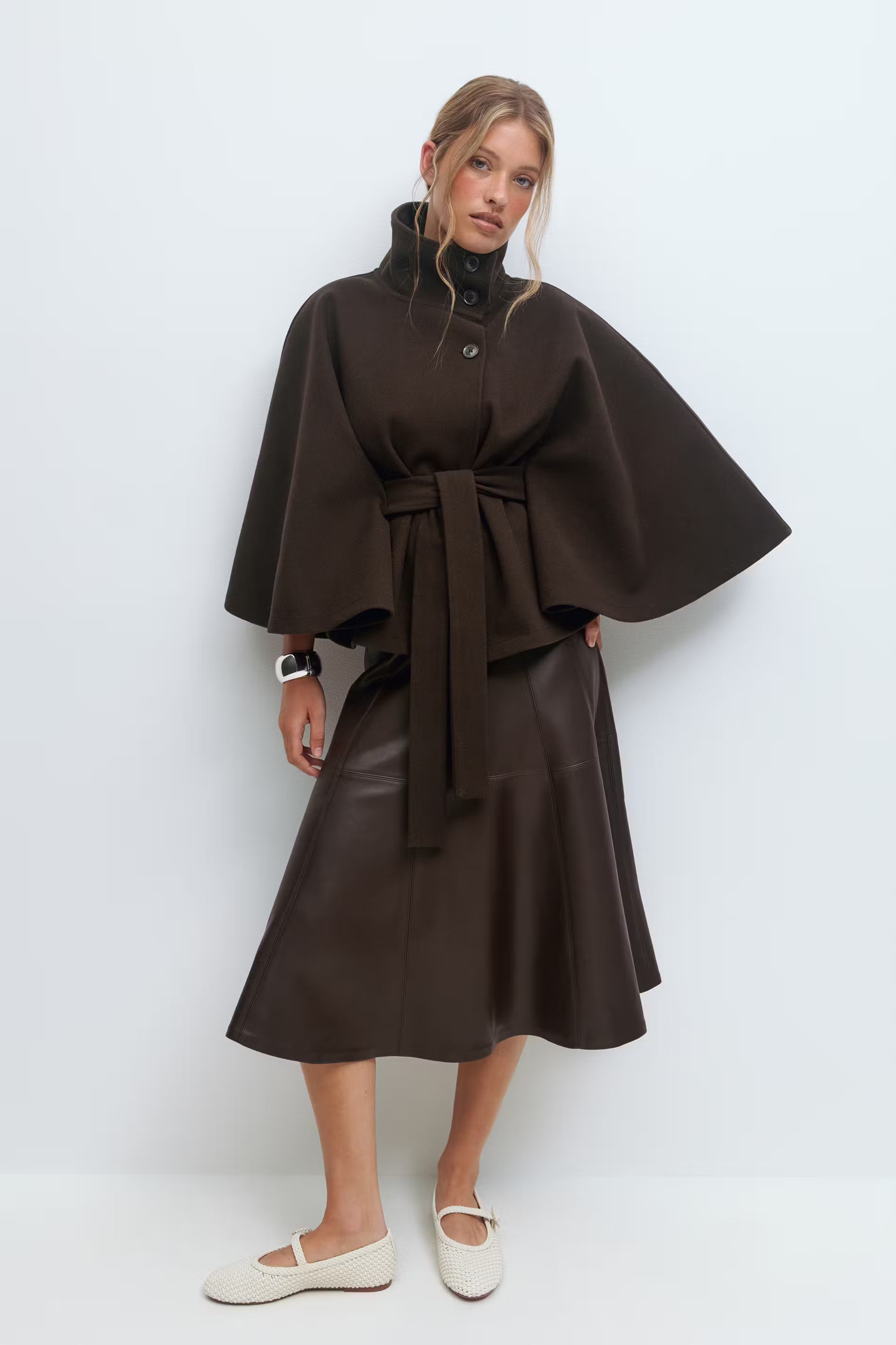 Belt Cape Ceket