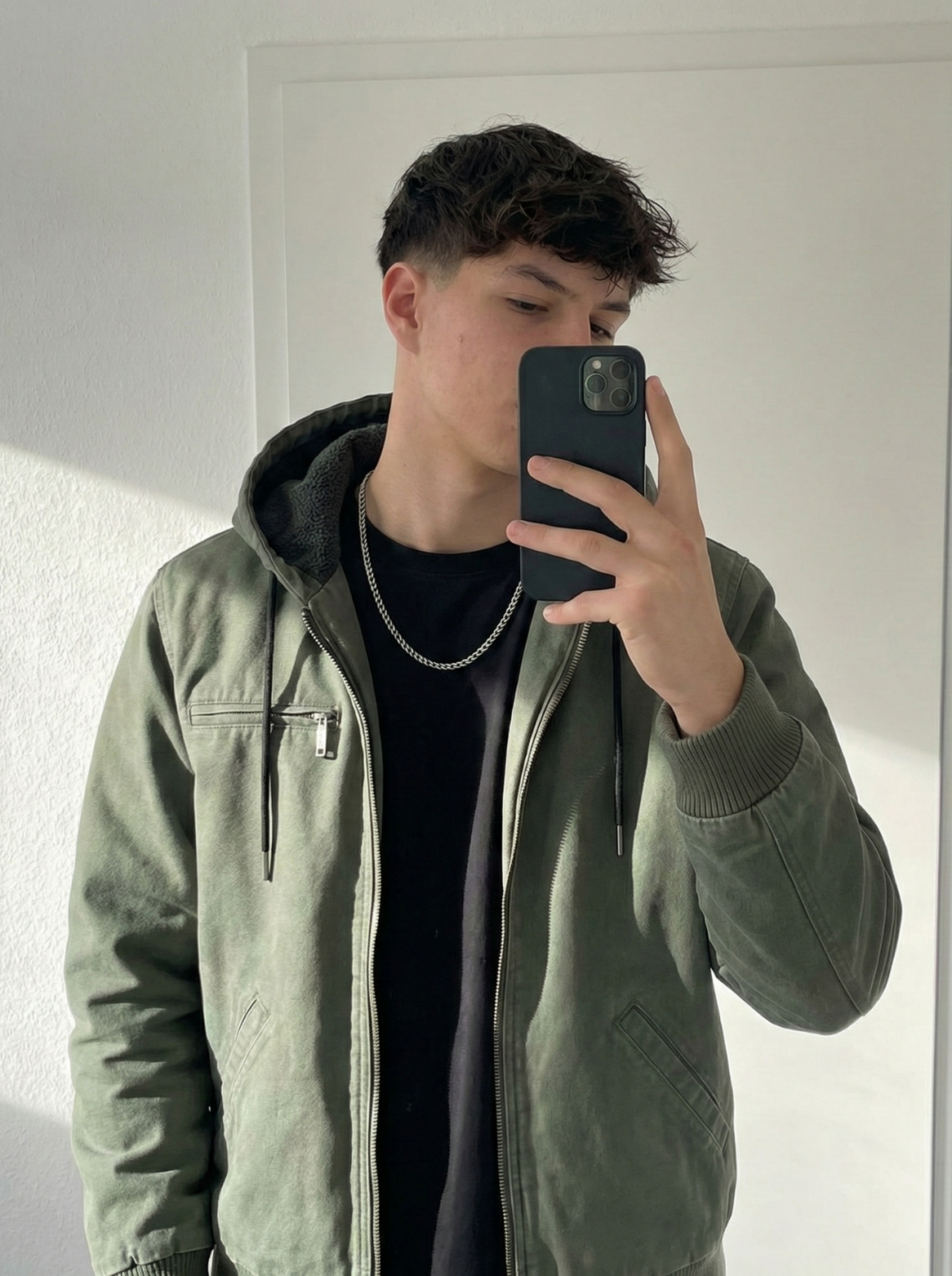 Polar astarlı gündelik erkek ceketi