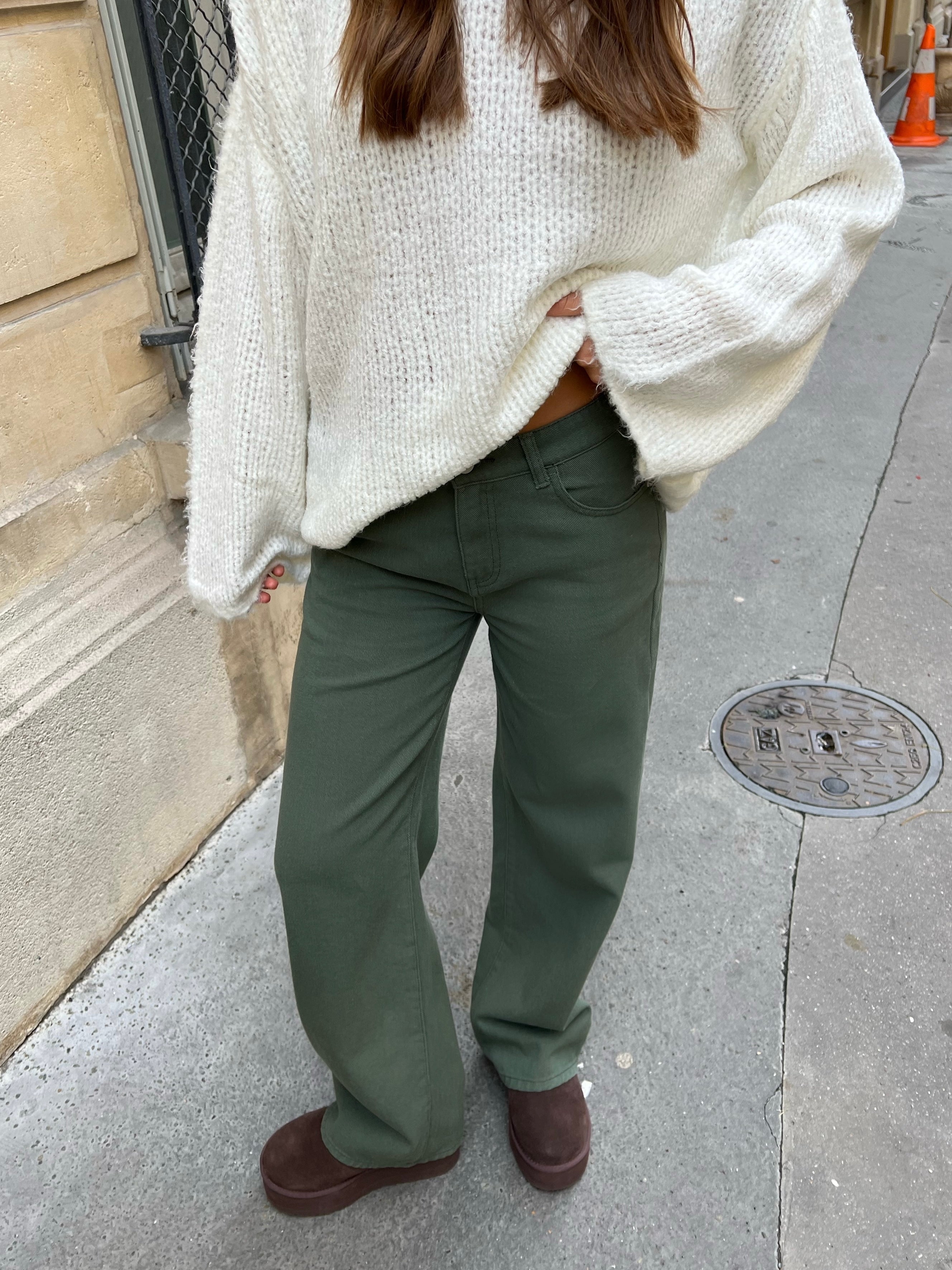 Jolie jean pantolon - Asker Yeşili