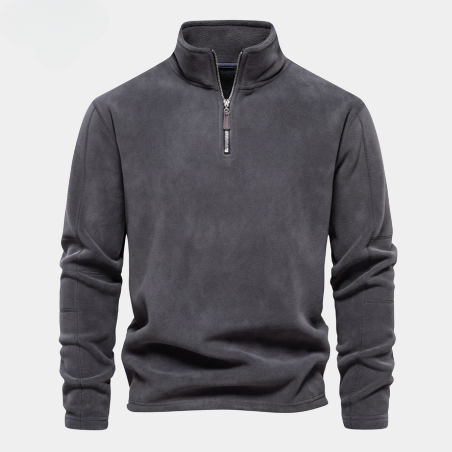 Fermuarlı Polar Sweatshirt
