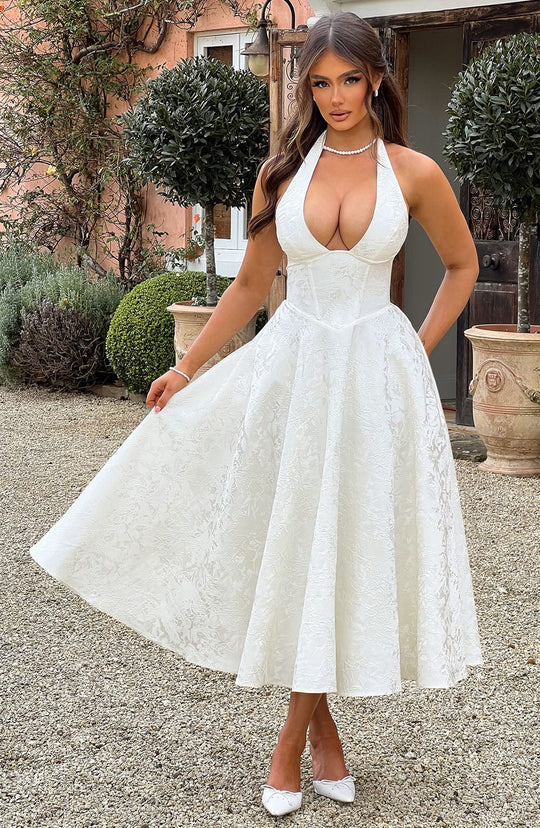Romantik Fiyonk Detaylı Kabarık Mini Elbise