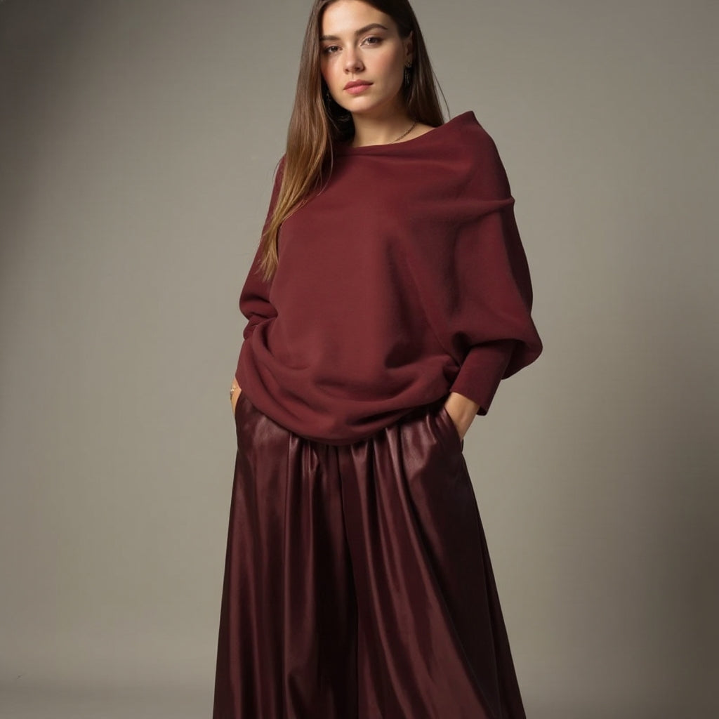 Omuz Dekolteli Zarif Pantolon Takımı