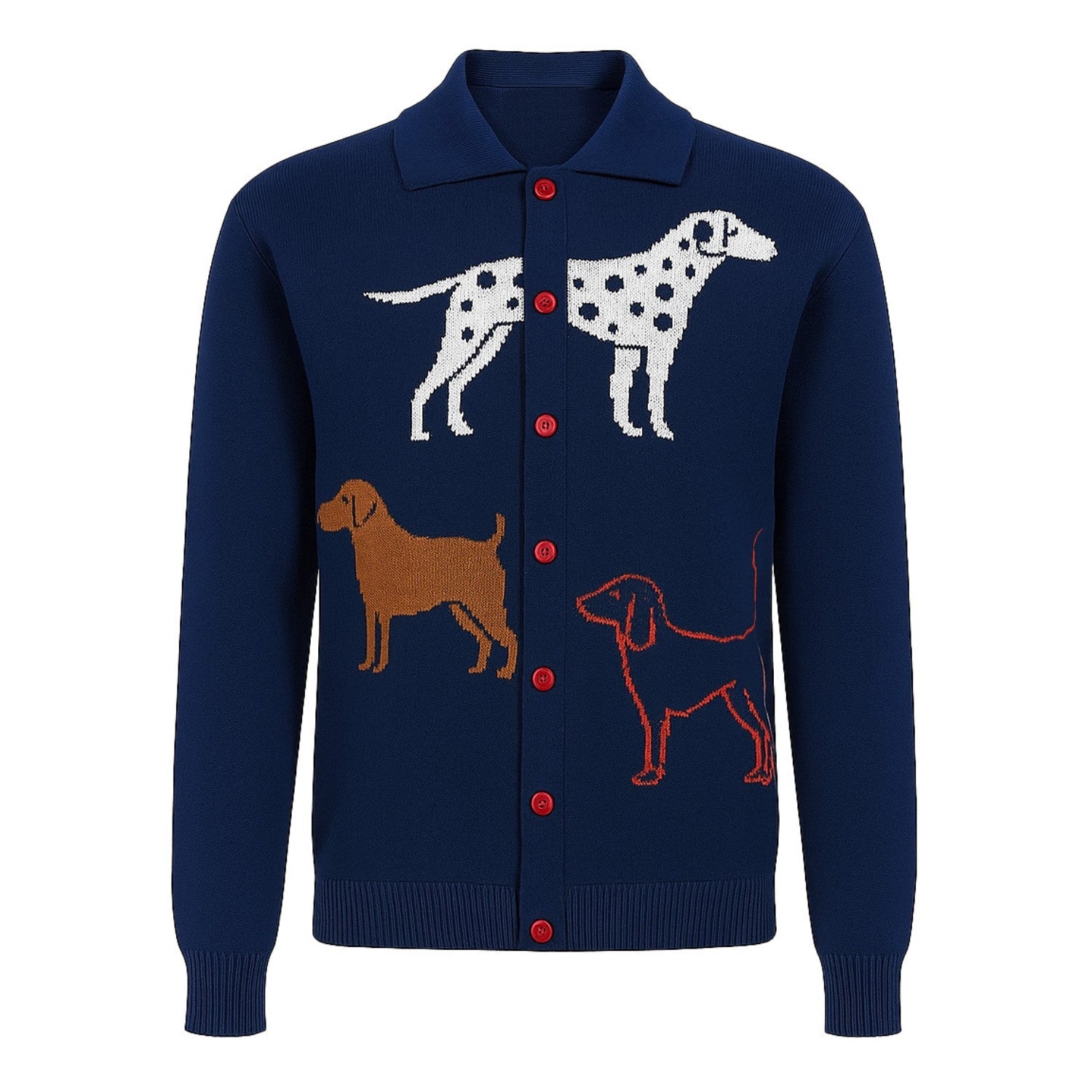 Koyu mavi dakshon vintage gündelik örgü hırka