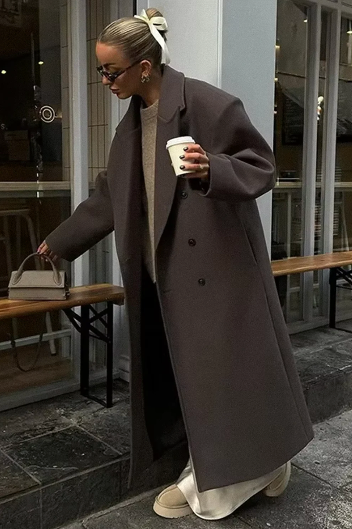 Oversize Klasik Mantel Kaban
