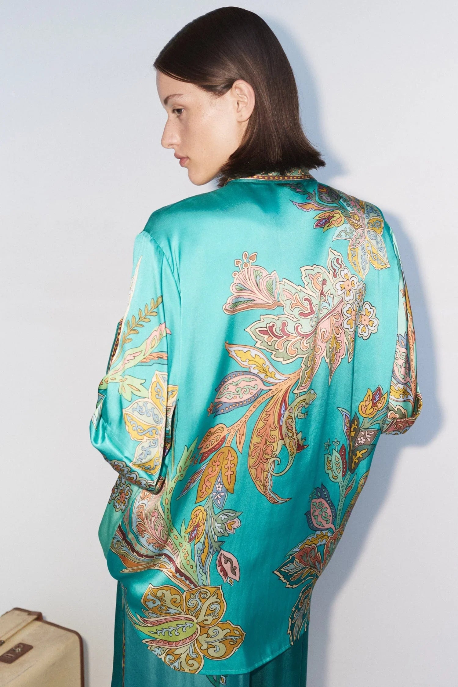 Emerald Luxe Oversized Shirt Takım