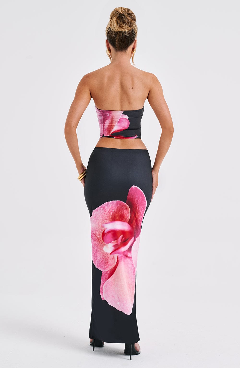 Allegra Straplez Büstiyer – Siyah Floral