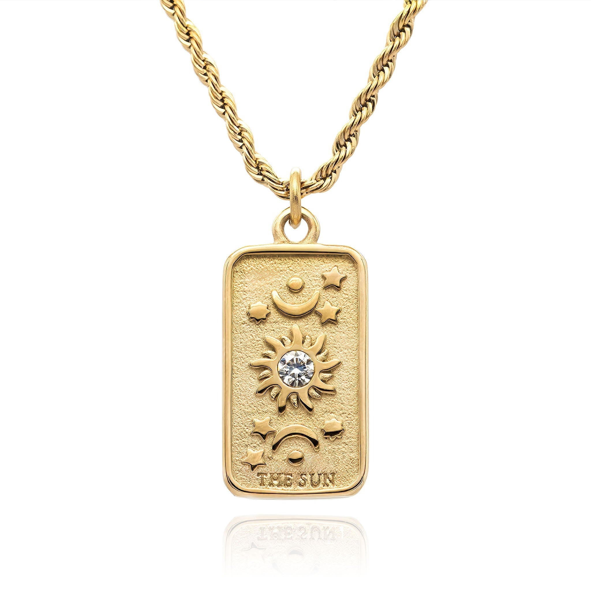 Classic Tarot Necklace The Sun Necklaces Higherchakra