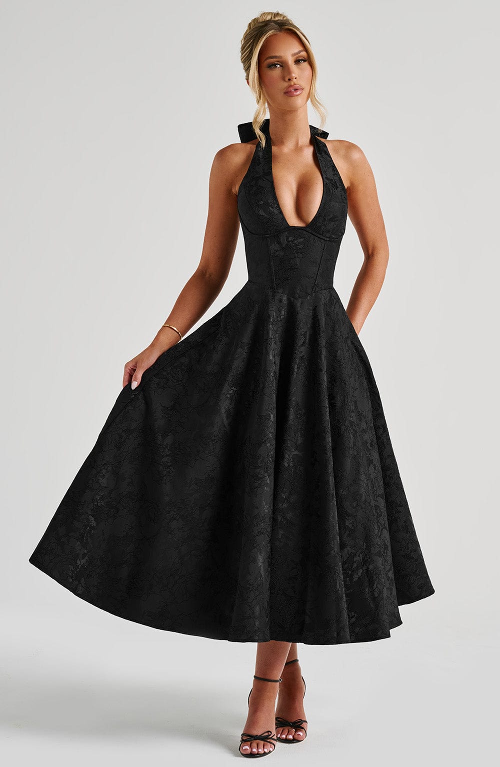 Effie Midi Siyah Elbise