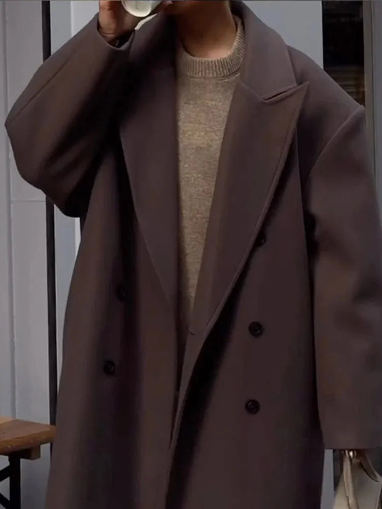 Oversize Klasik Mantel Kaban