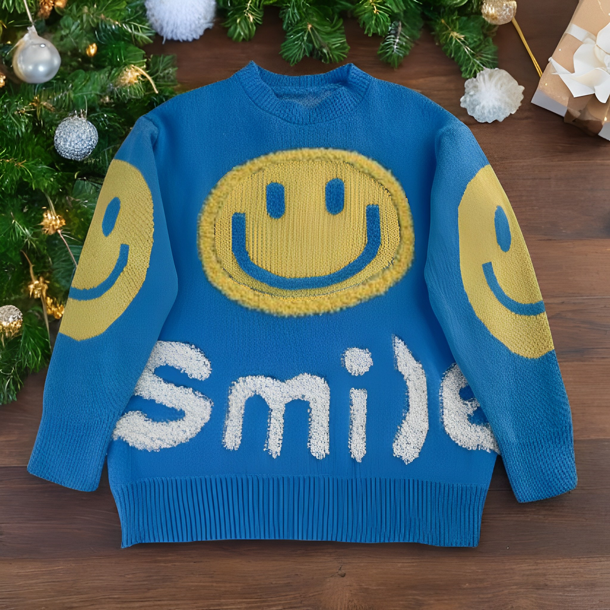 Oversize Fuzzy Smile Kazak