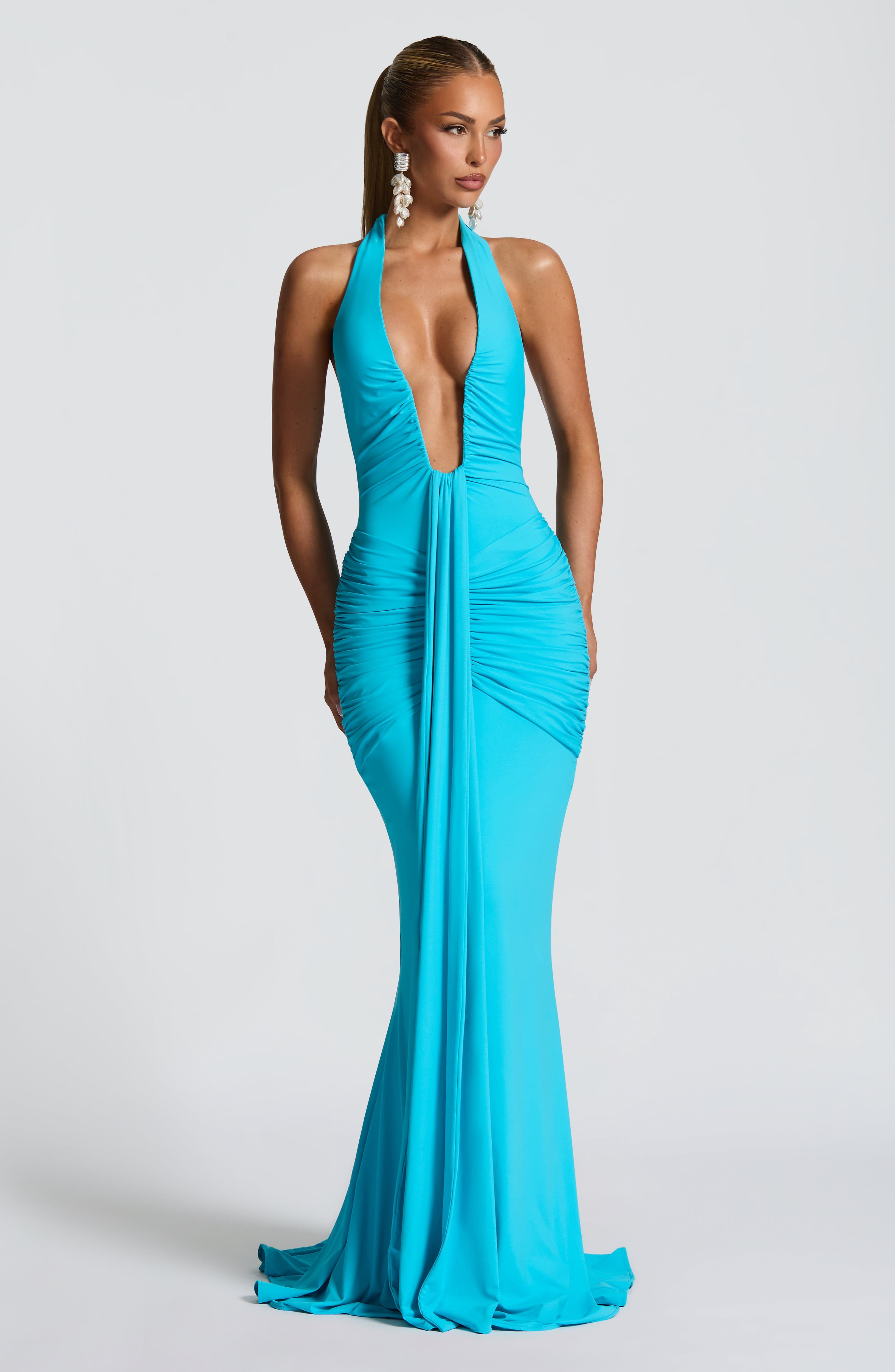 Syren Maxi Mavi Elbise