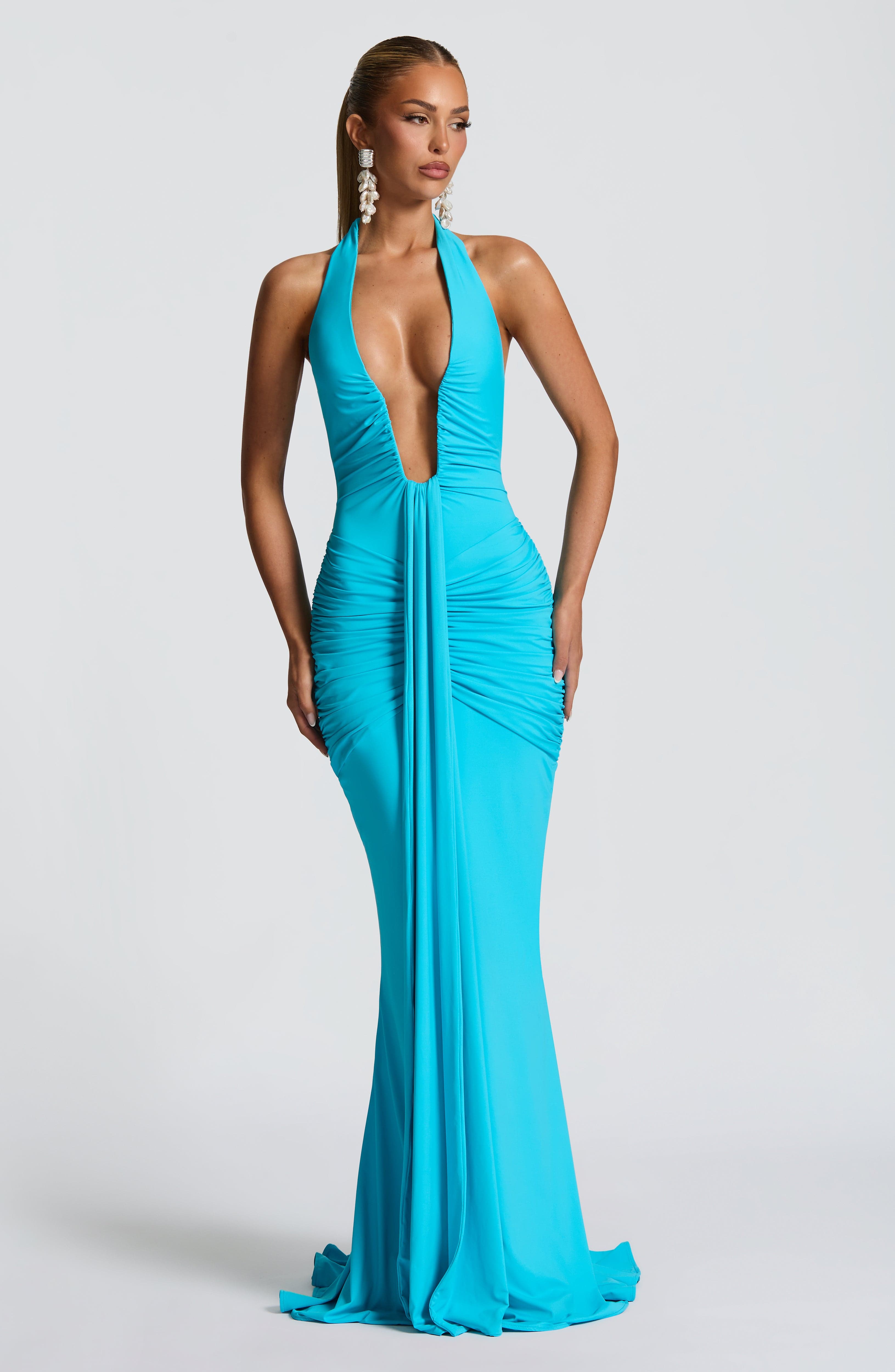 Syren Maxi Mavi Elbise