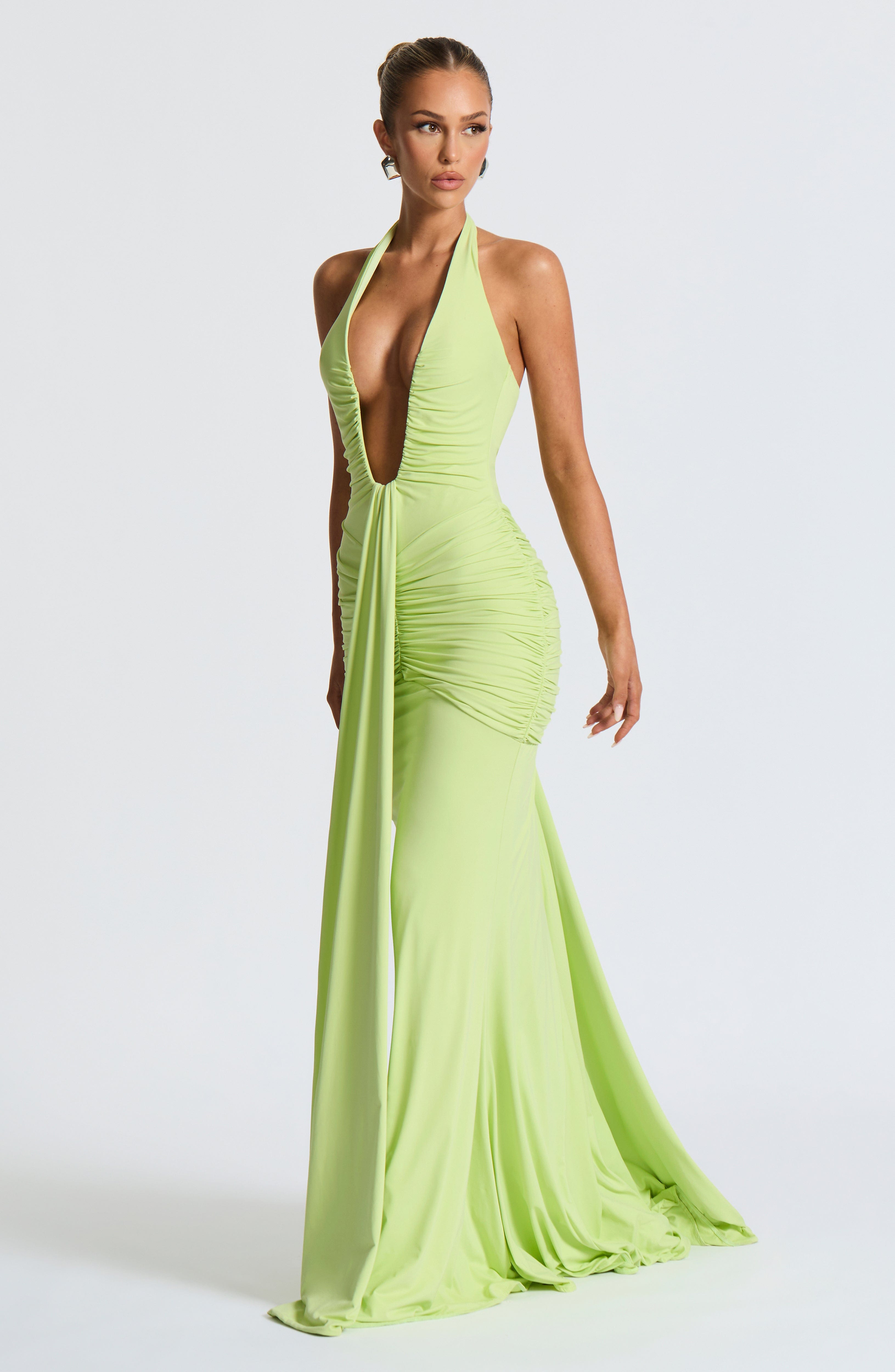 Syren Maxi Yeşil Elbise