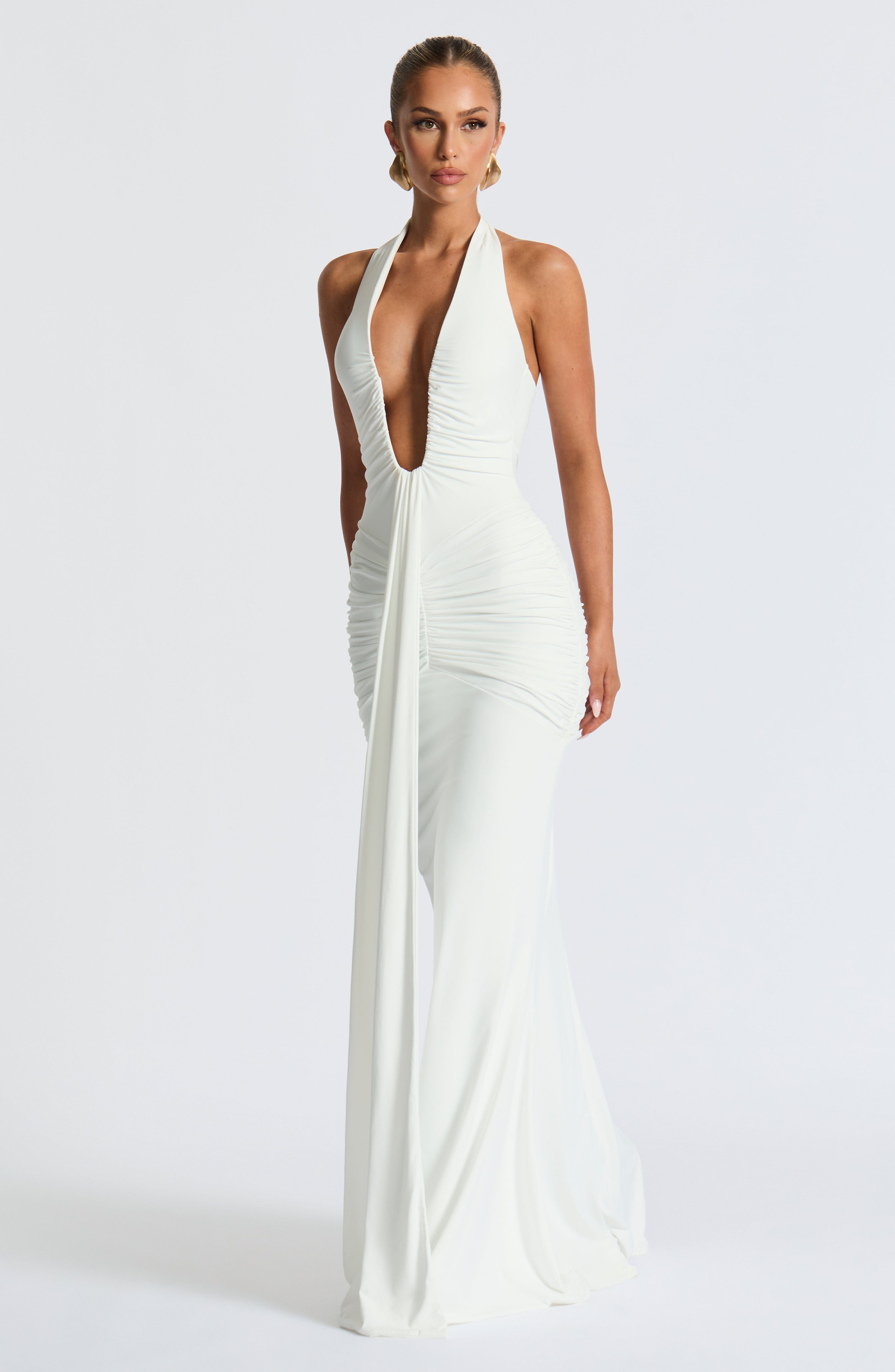 Syren Maxi Beyaz Elbise