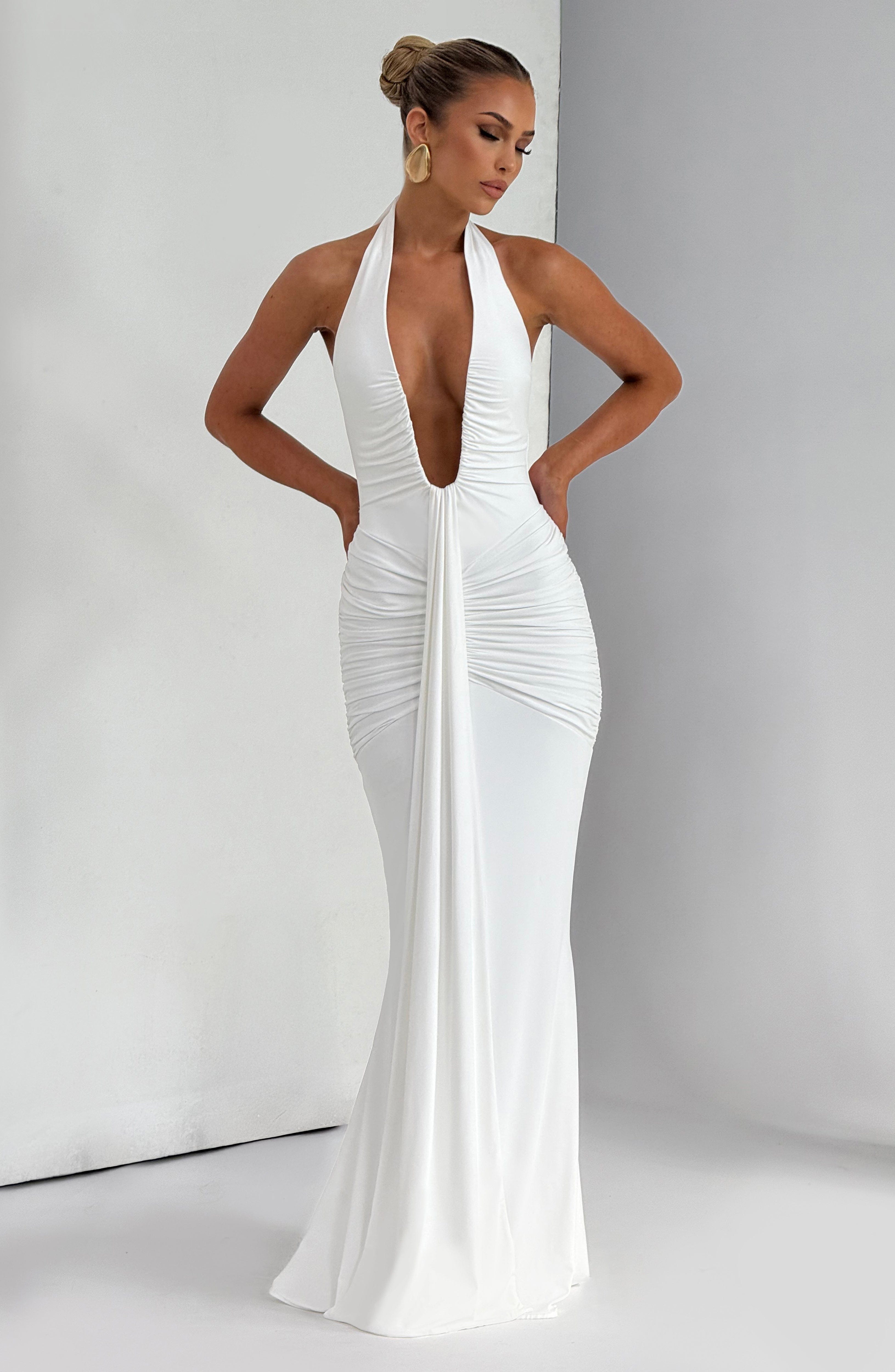Syren Maxi Beyaz Elbise
