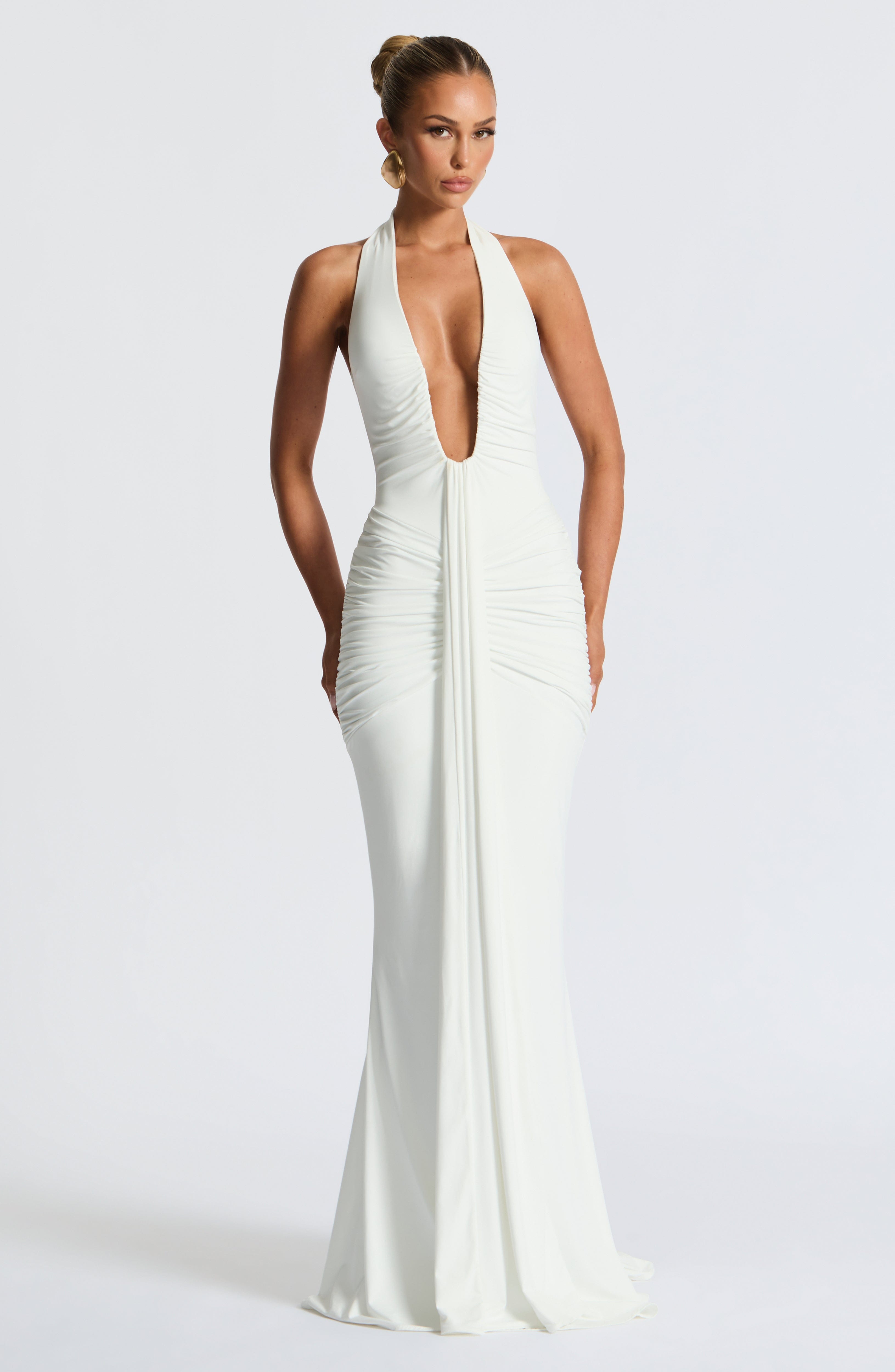 Syren Maxi Beyaz Elbise