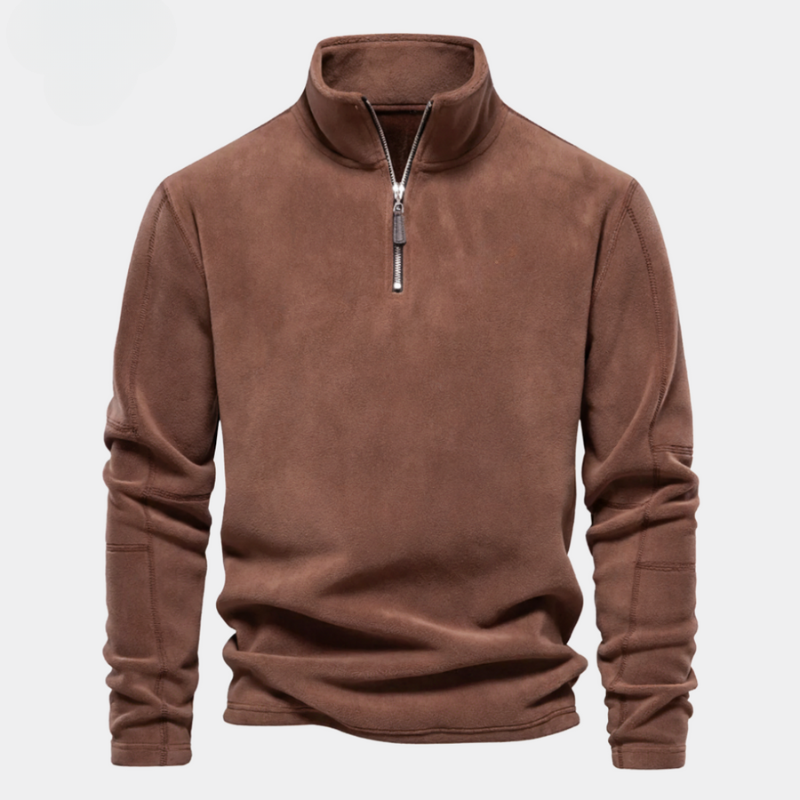 Fermuarlı Polar Sweatshirt