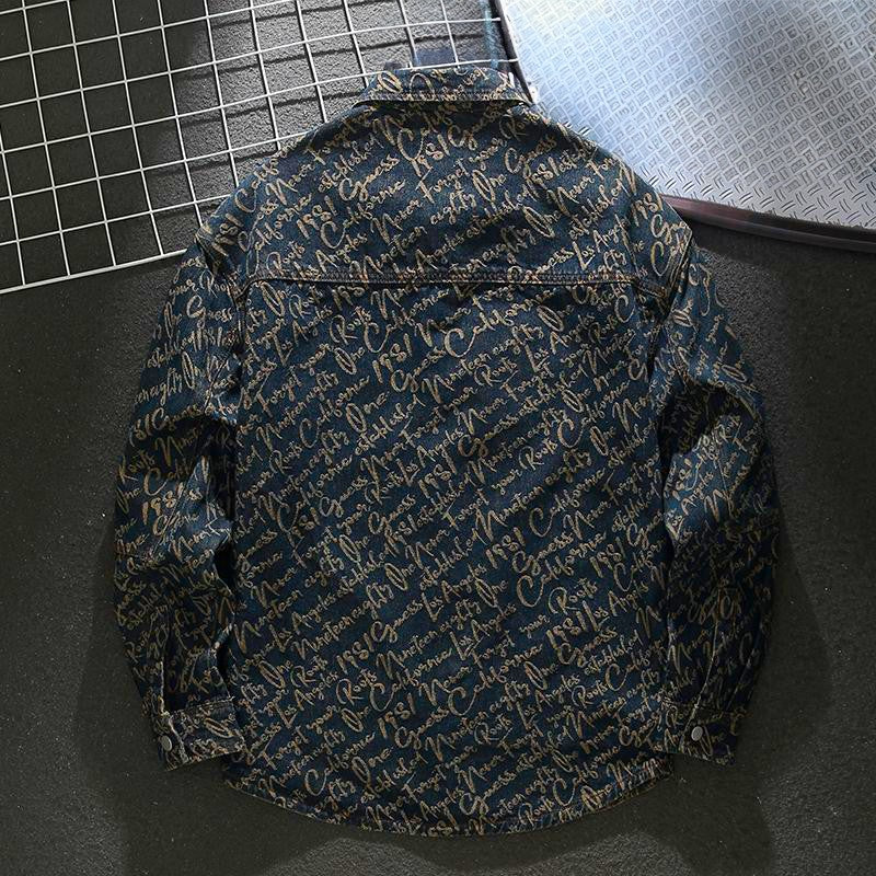 Denim Script Ceket