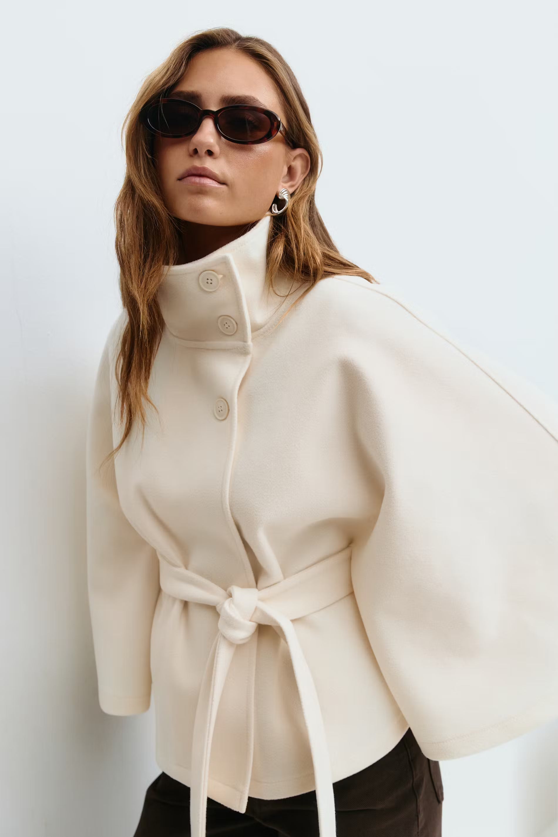 Belt Cape Ceket