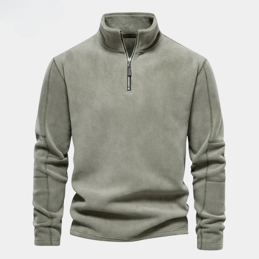 Fermuarlı Polar Sweatshirt