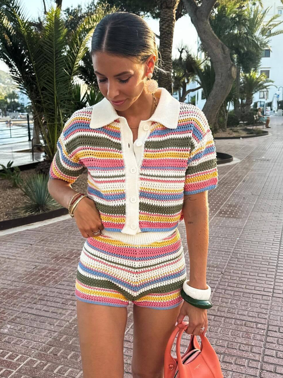 Bahar Esintisi Gökkuşağı Polo Takım