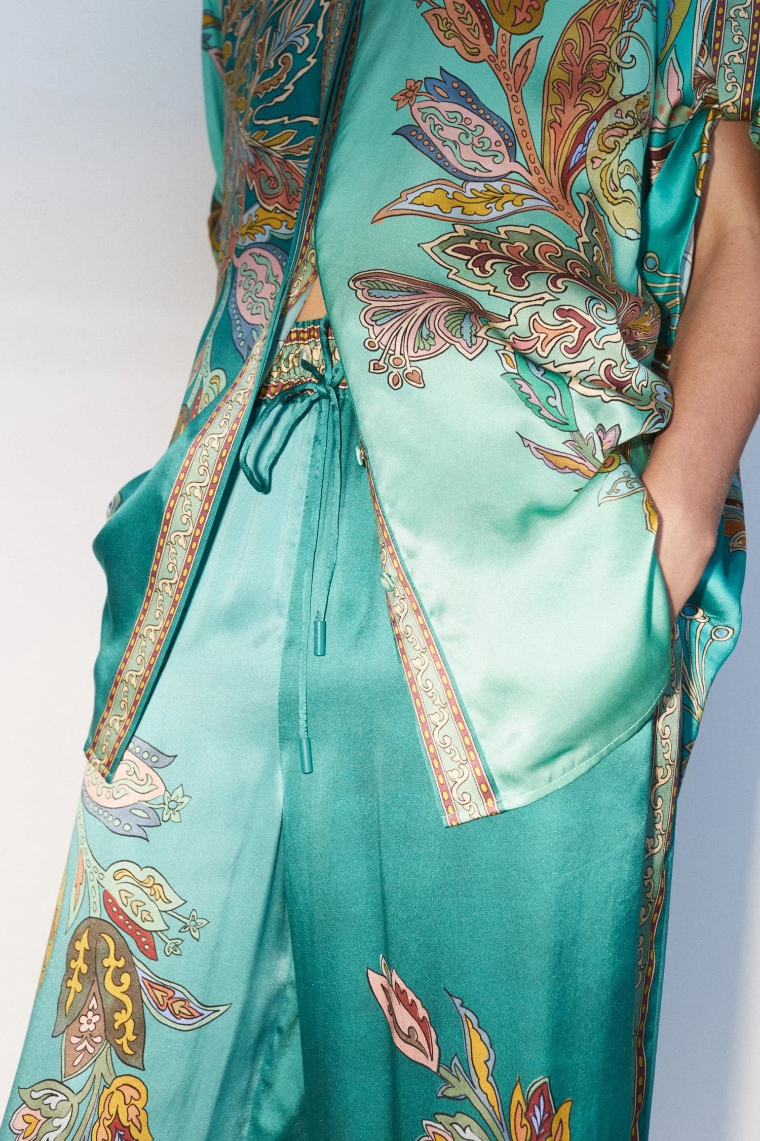 Emerald Luxe Oversized Shirt Takım