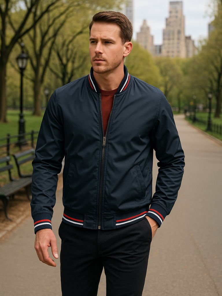 Casual Bomber Jacket - Cross & Crown - Cross & Crown