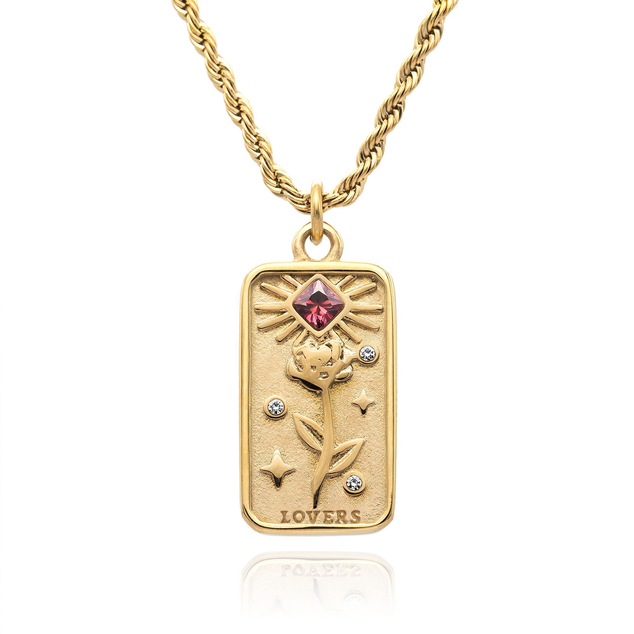 Classic Tarot Necklace Lovers Necklaces Higherchakra