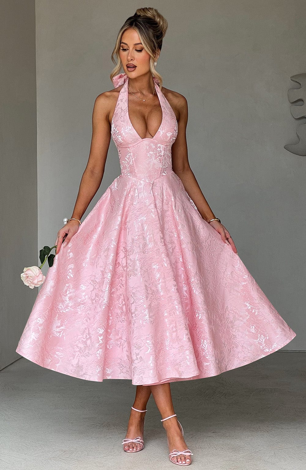 Effie Midi Pembe Elbise