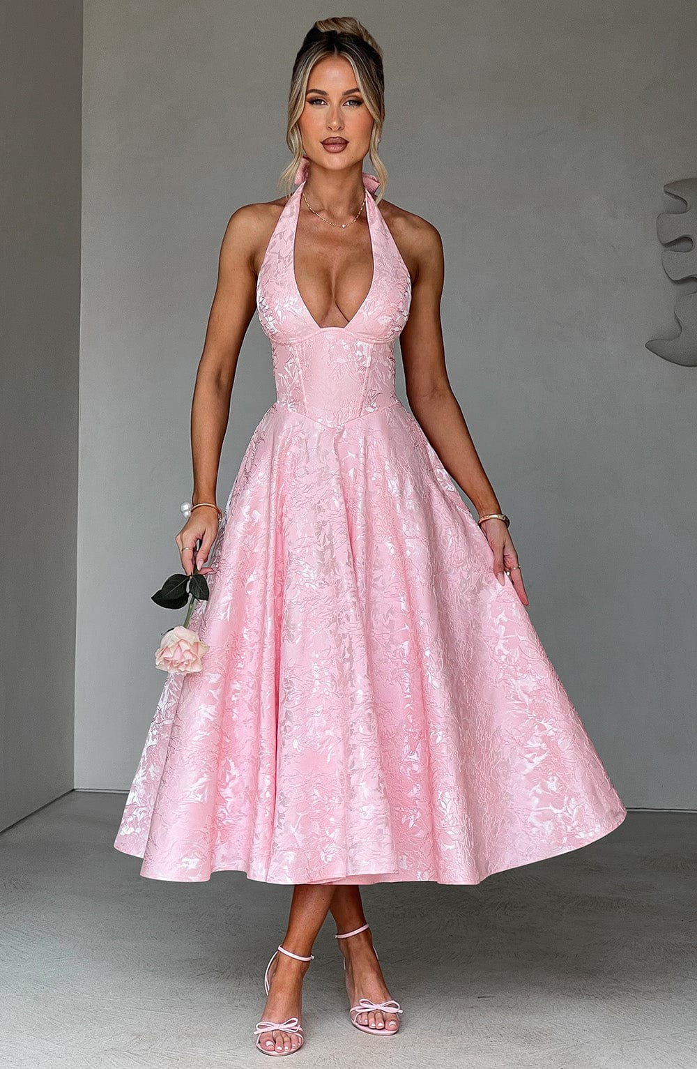 Effie Midi Pembe Elbise