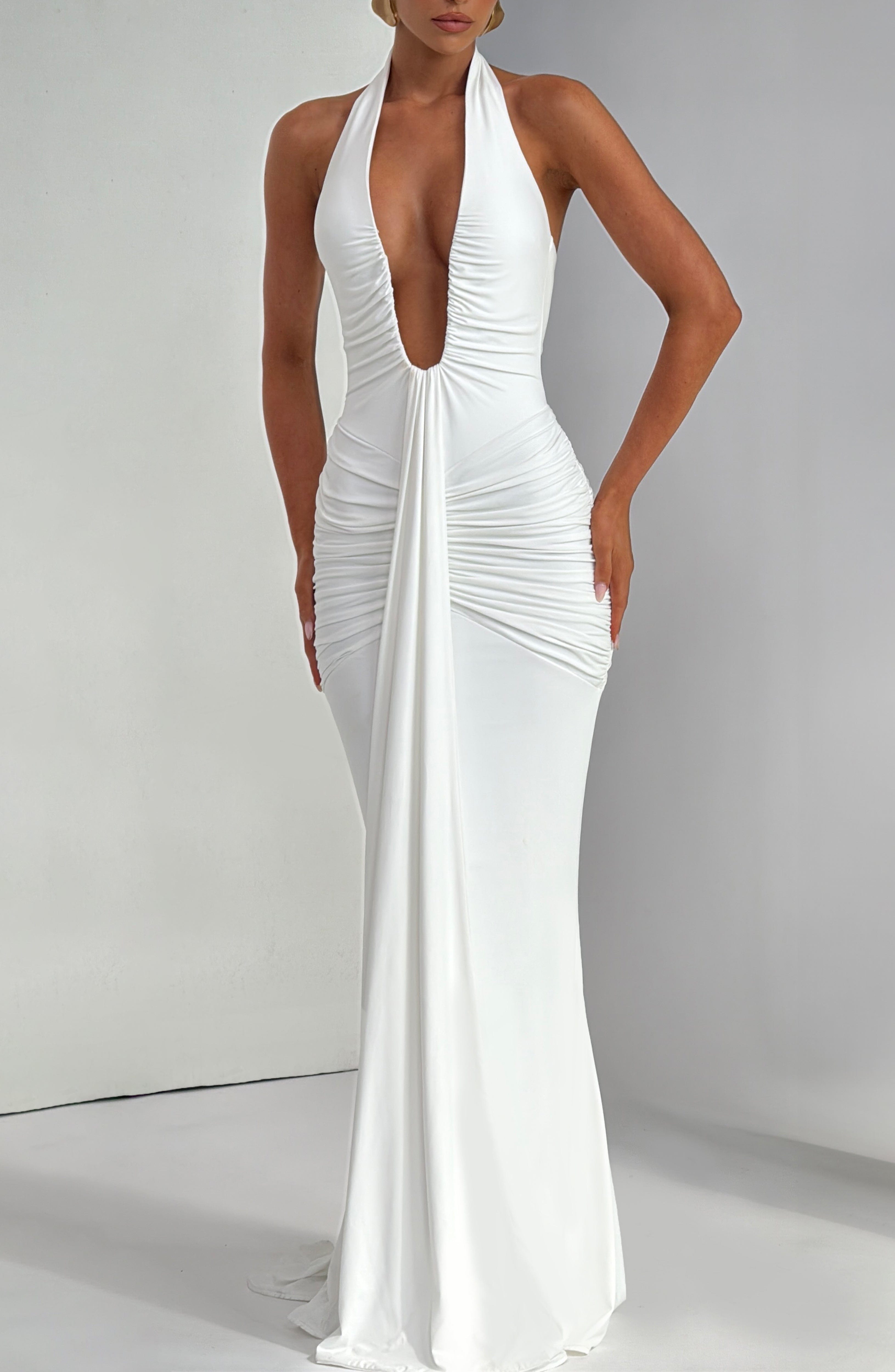 Syren Maxi Beyaz Elbise